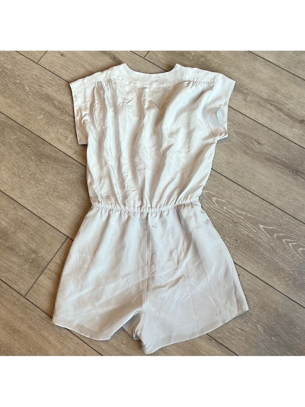 Babaton Aritzia light blue silk wrap style romper with pockets size xs - Picture 8 of 9